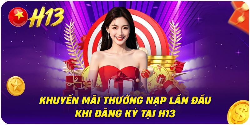 Khuyến mãi Thưởng nạp lần đầu khi đăng ký tại H13